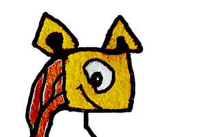 Funny fictional character isolated hand drawn illustration, an Animal Illustration by DanFLCreativo