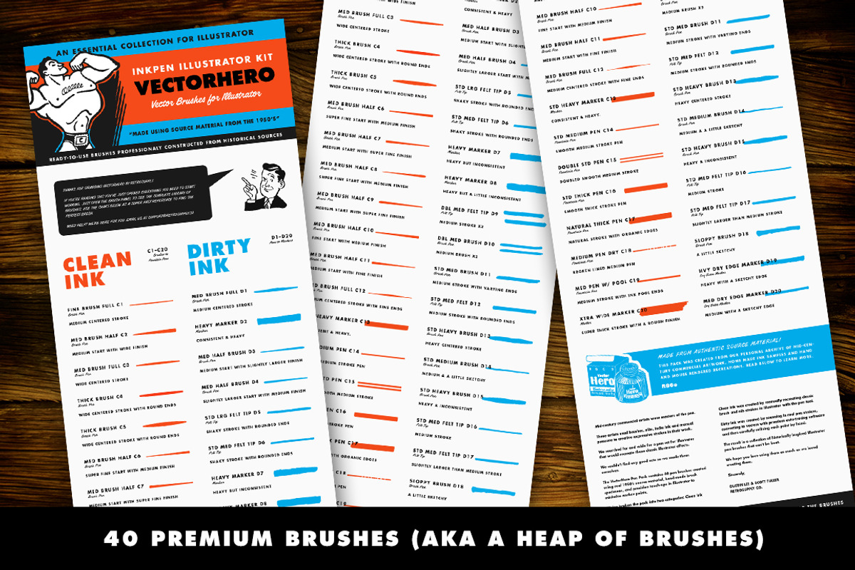 VectorHero | Pen & Ink Brushes preview 5