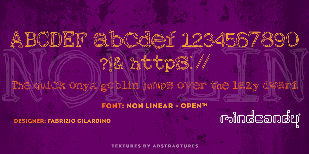 Non-Linear™, a Serif Font by MINDCANDY (Photo 2 of 2)