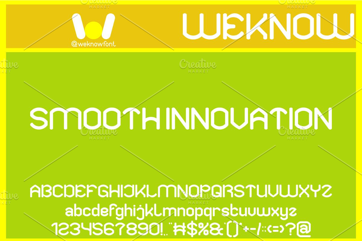 smooth innovation font, a Font by weknow (Photo 1 of 8)