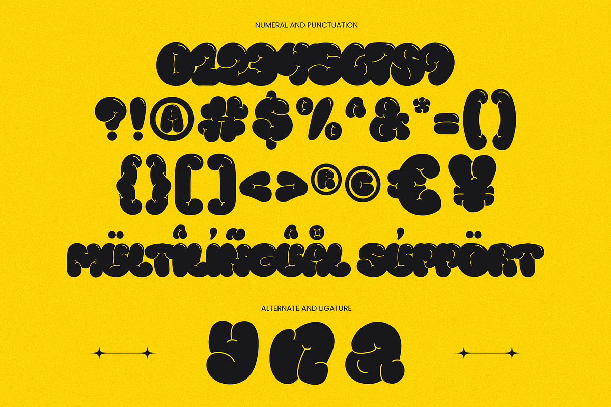 Bubbly Puffy - Bubble Font Display