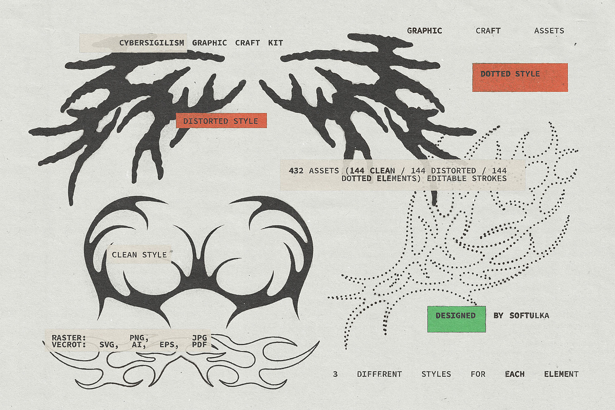 Cybersigil Graphic Craft Kit, an Object Graphic by softulka (Photo 4 of 7)