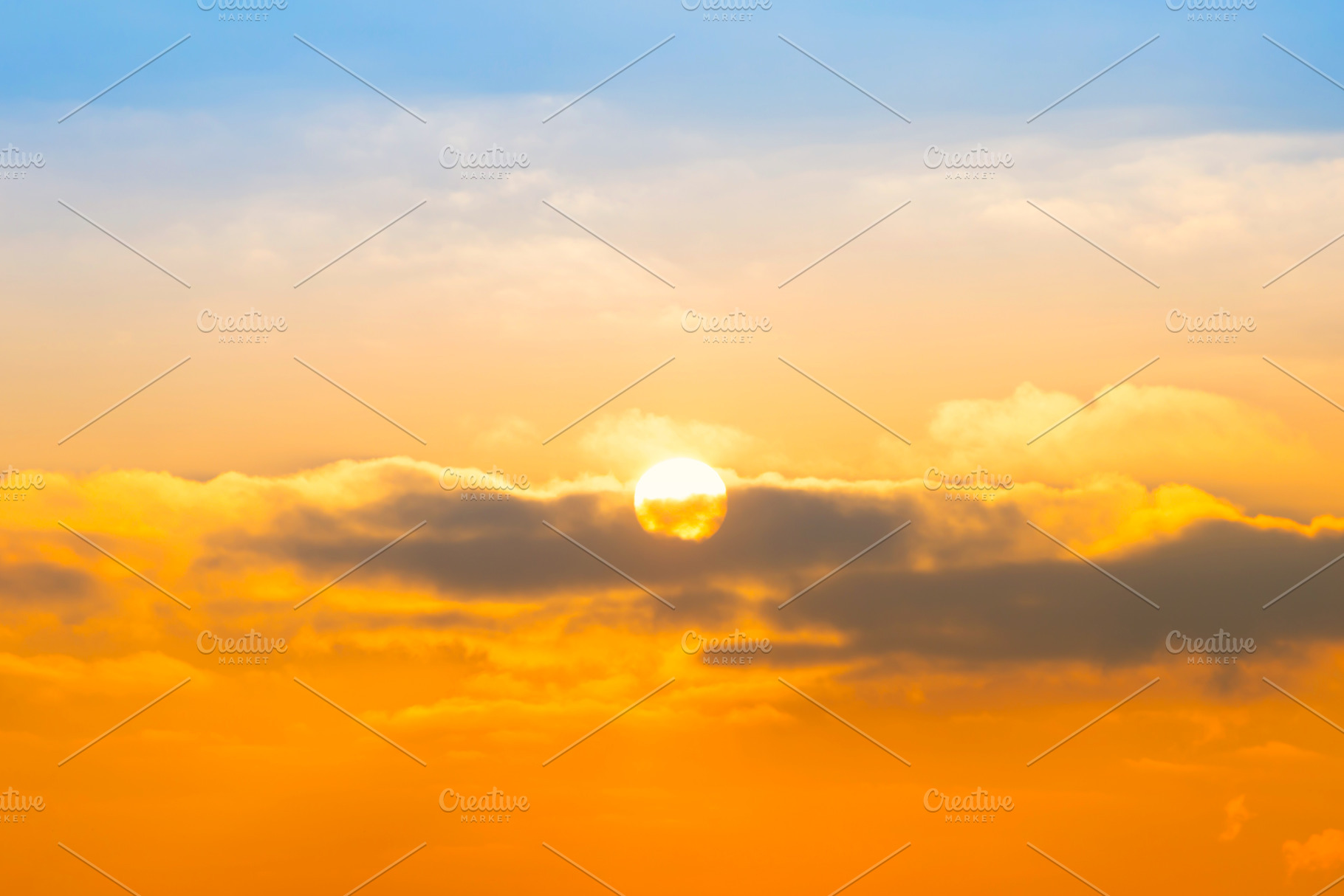 Sunset sky, sun and sunset clouds, a Nature Photo by Vapi