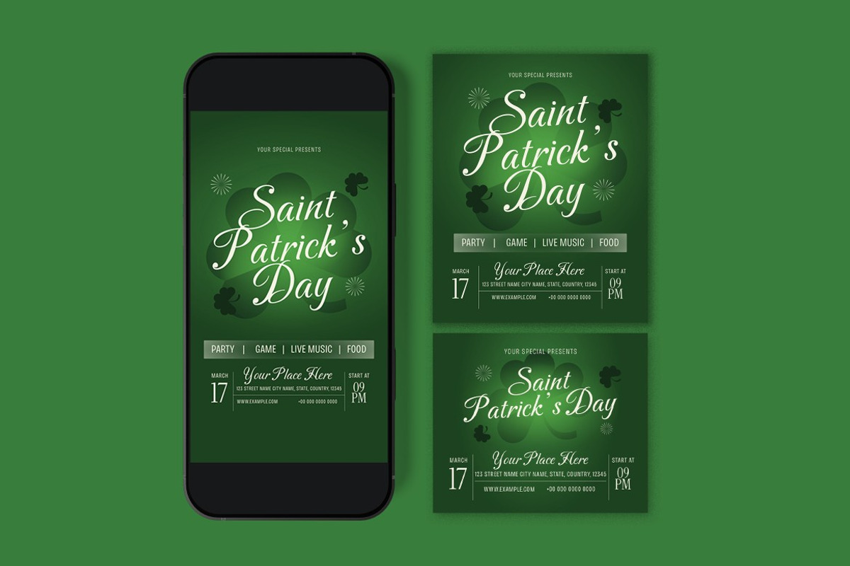 Saint Patrick's Day Flyer, a Flyer Template by graphicook (Photo 3 of 3)