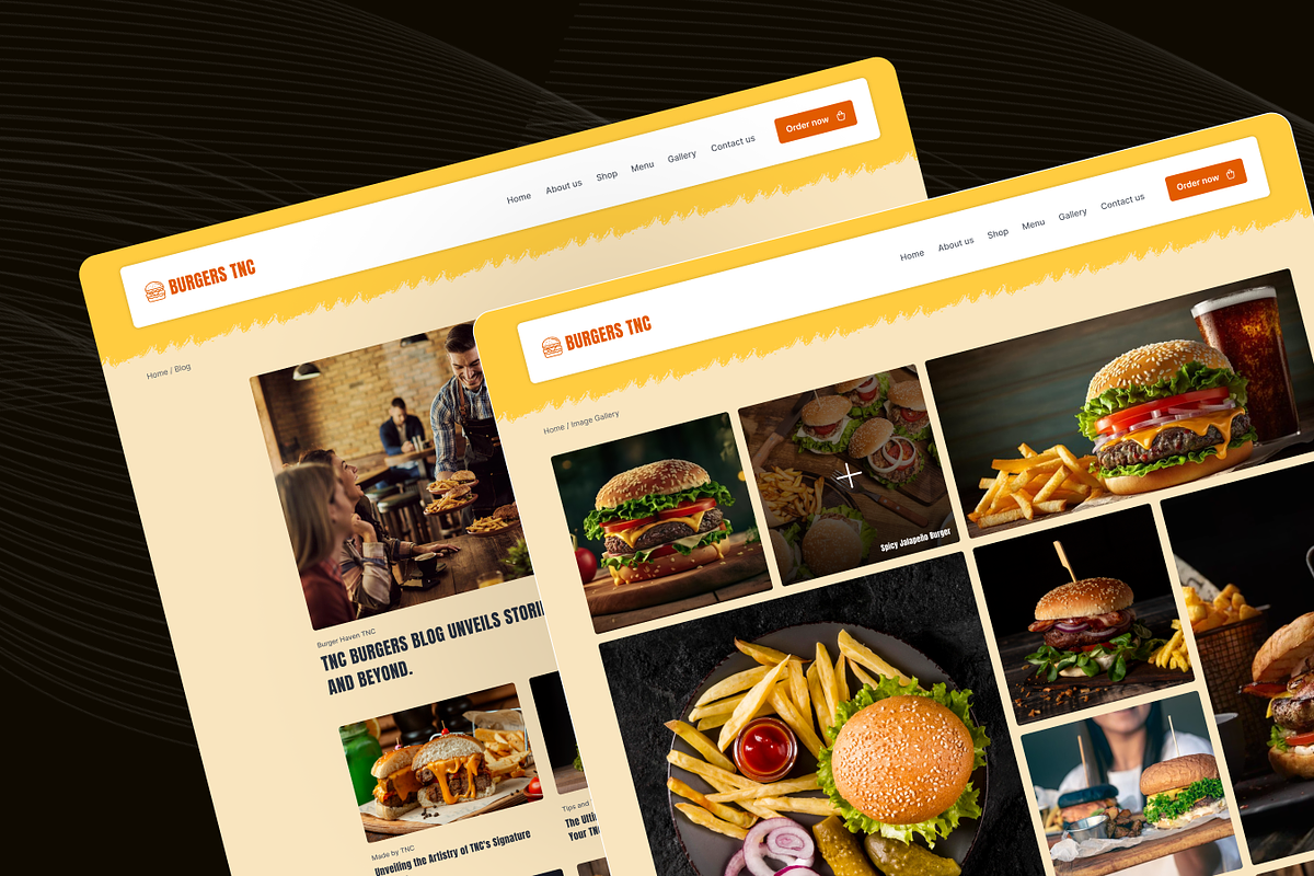 Burgers TNC, Restaurant Web Template preview 5