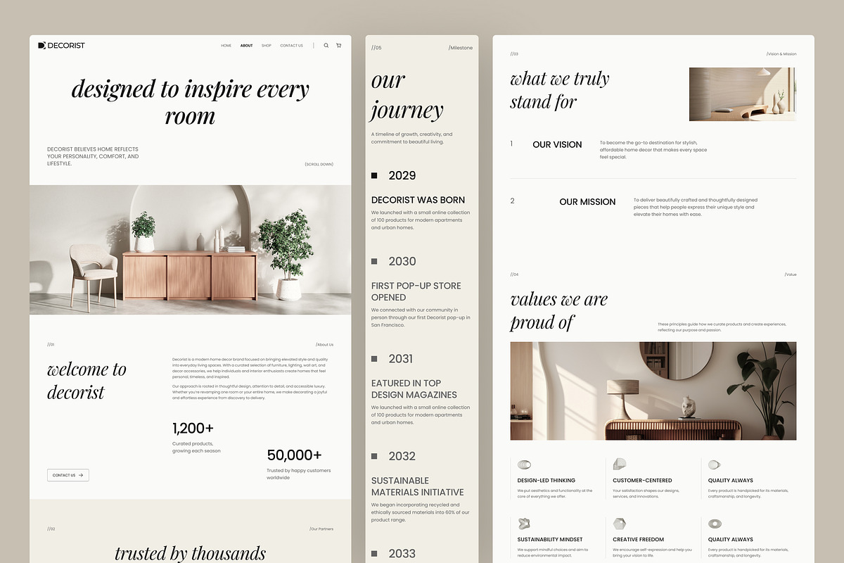 Home Decor Website UI Figma Template, an UI Kit Template by peterdraw (Photo 3 of 7)