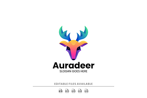 Gradient Modern Head Deer Logo, a Branding & Logo Template by Artnivora.Std