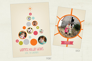 Mod Christmas Tree Photo Card