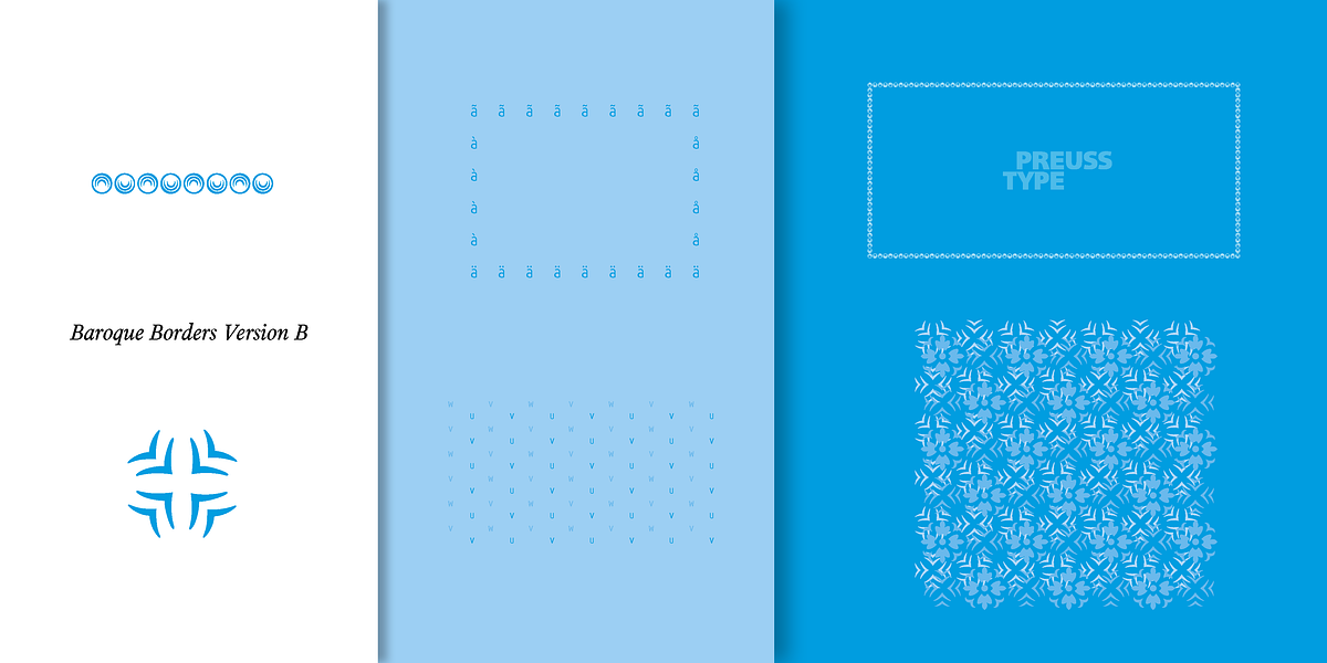 Baroque Borders, a Symbol Font by preussTYPE (Photo 8 of 16)
