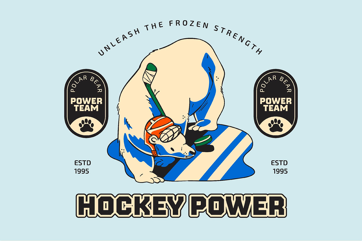 Ice Hockey Full Illustration, a Sport Illustration by graphicook