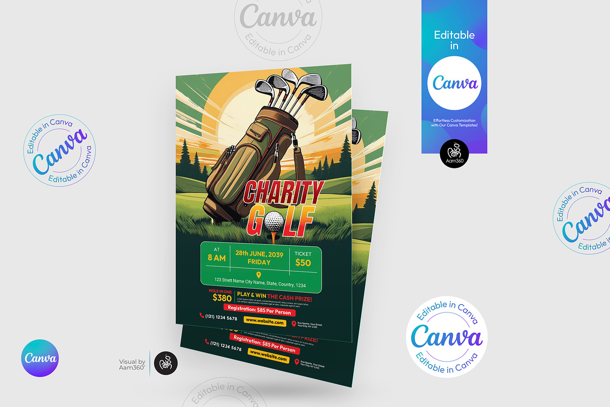 Golf Flyer Template, a Flyer Template by Aam360 (Photo 2 of 3)