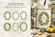 Amalfi Lemon Mediterranean Clipart, a Decorative Illustration by SunnJaneArt (Thumbnail 8 of 17)