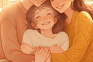 Three female generations bonding together in a warm family moment, a Photo by AS photostudio