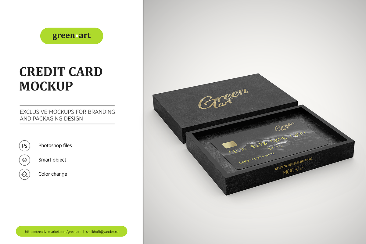 Credit Card Mockup, a Mockup by Green Art (Photo 1 of 7)