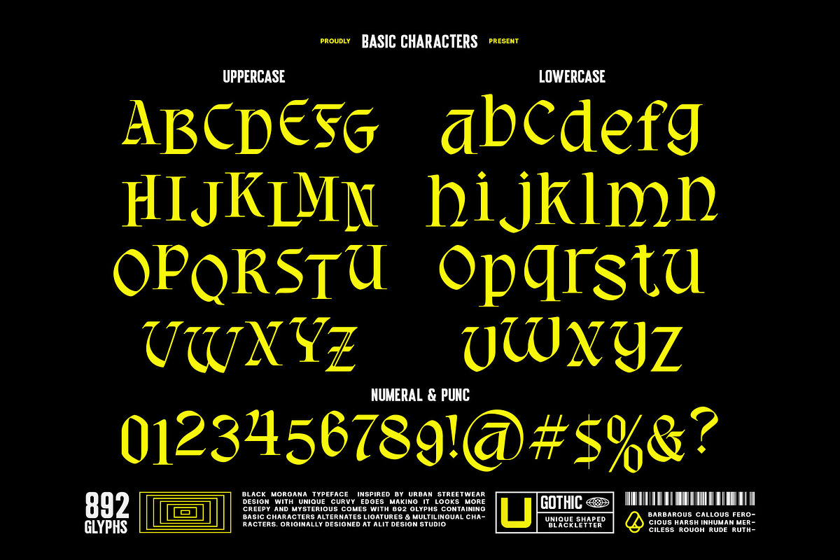 Black Morgana Typeface, a Blackletter Font by alit design (Photo 6 of 17)