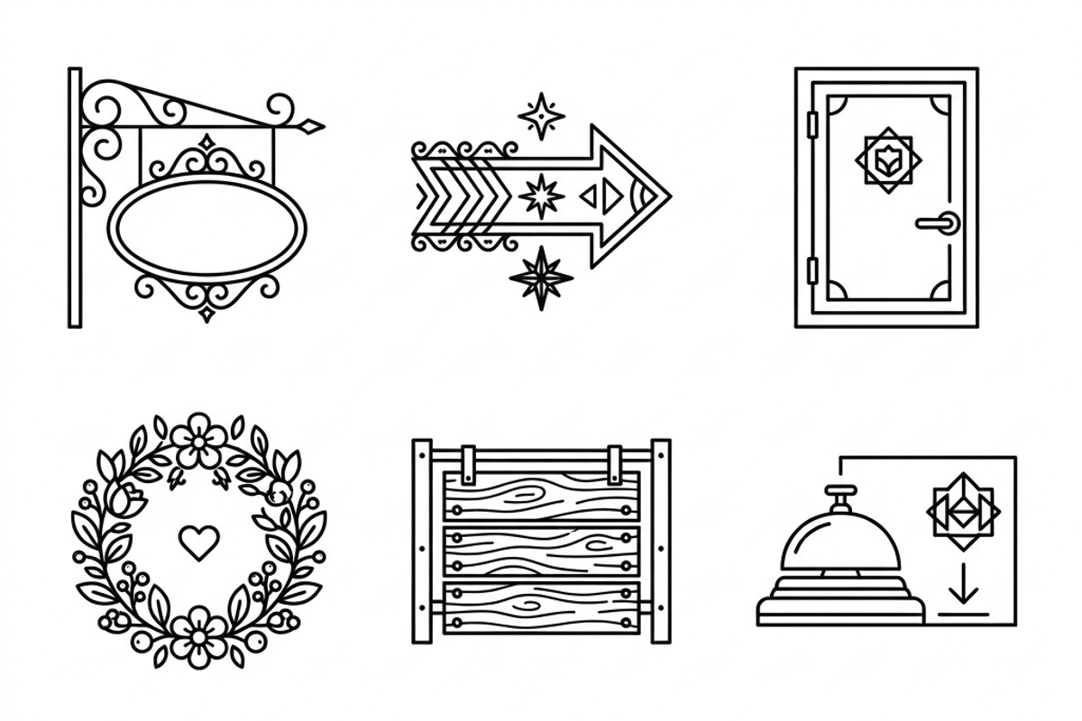 Bundles Set Floral Wedding Icons, an Outline Icon by adenpinkstore (Photo 42 of 44)