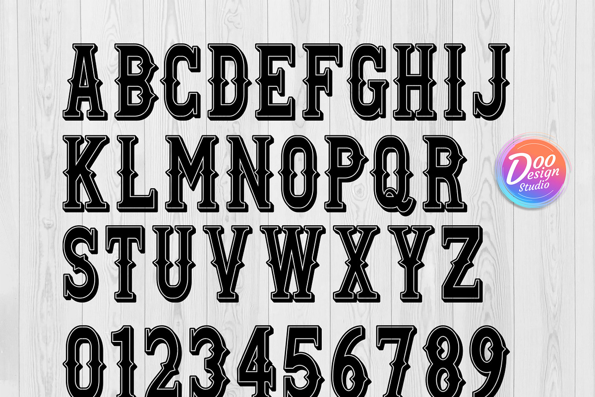Western Cowboy Font Bundle Alphabet, a Symbol Font by Graphixmania (Photo 7 of 8)