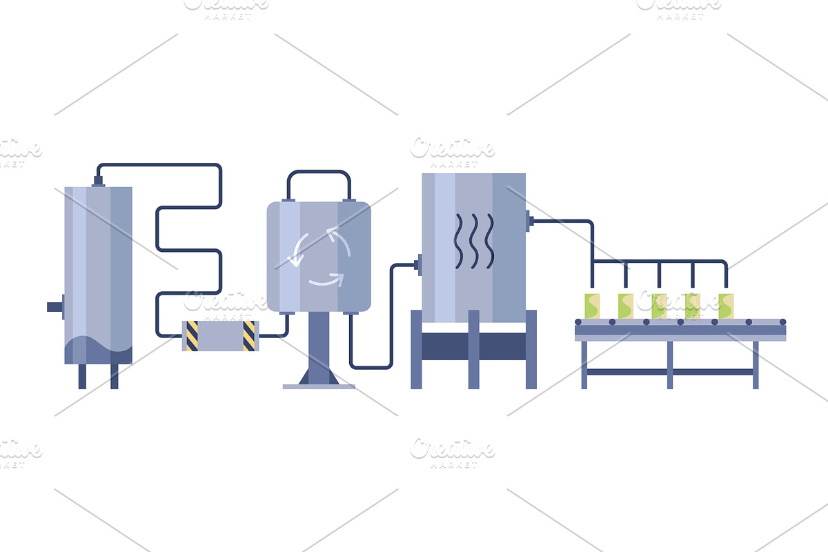 Apple juice production. Juice, an Illustration by the8monkey