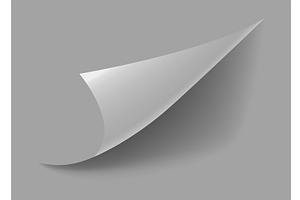Curled paper corner. Curve, an Object Illustration by Things for designers