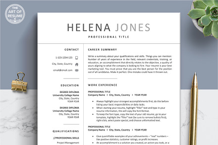 Executive Resume, Simple CV Template