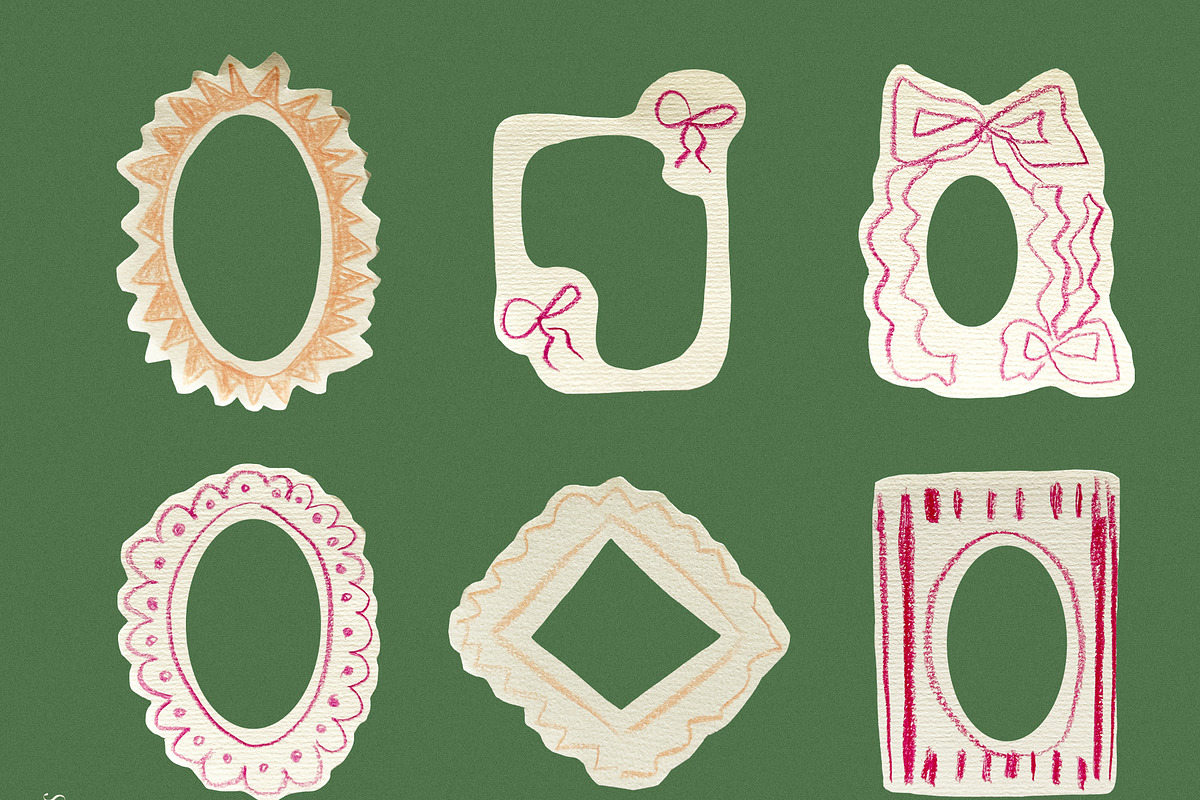 Hand Cut Paper Frames & Cards, an Object Graphic by divanovskaya_nv (Photo 11 of 14)
