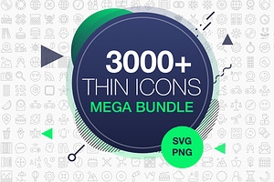 Thin Icons Mega Bundle 3000