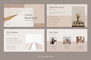 Aesthetic Pitch Deck Template