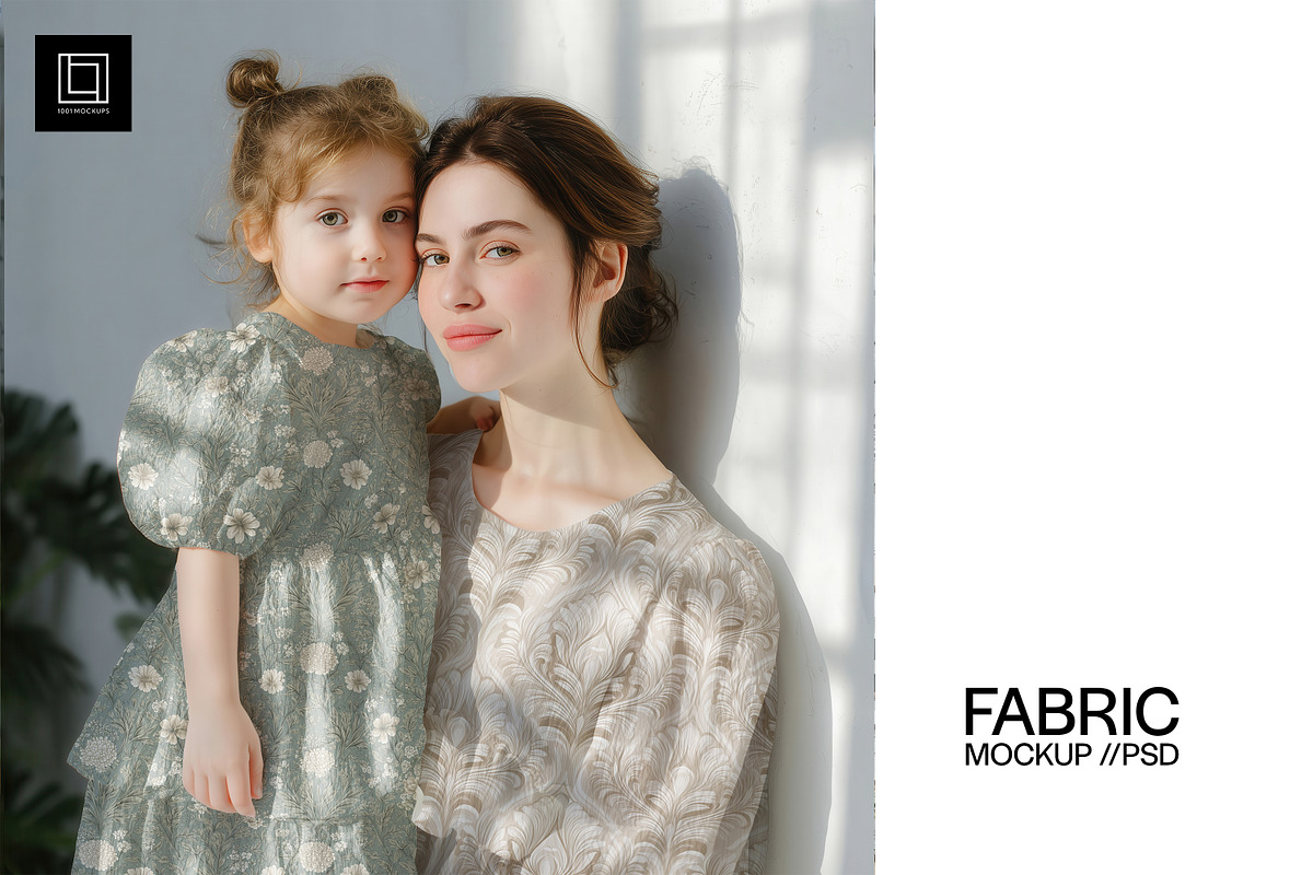 Mom & Child Dress Mockup (PSD), a Shirt Mockup by 1001 mockups (Photo 1 of 14)