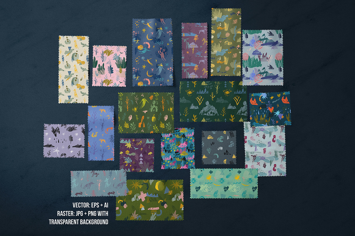 TRIBAL NATURE. 20 VECTOR PATTERNS, a Pattern Graphic by Shusha Guna Art (Photo 3 of 15)