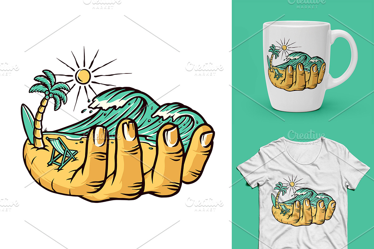 25 in 1 Bundle - Beach & Mountain, a Seasonal Illustration by gunaonedesign (Photo 14 of 21)