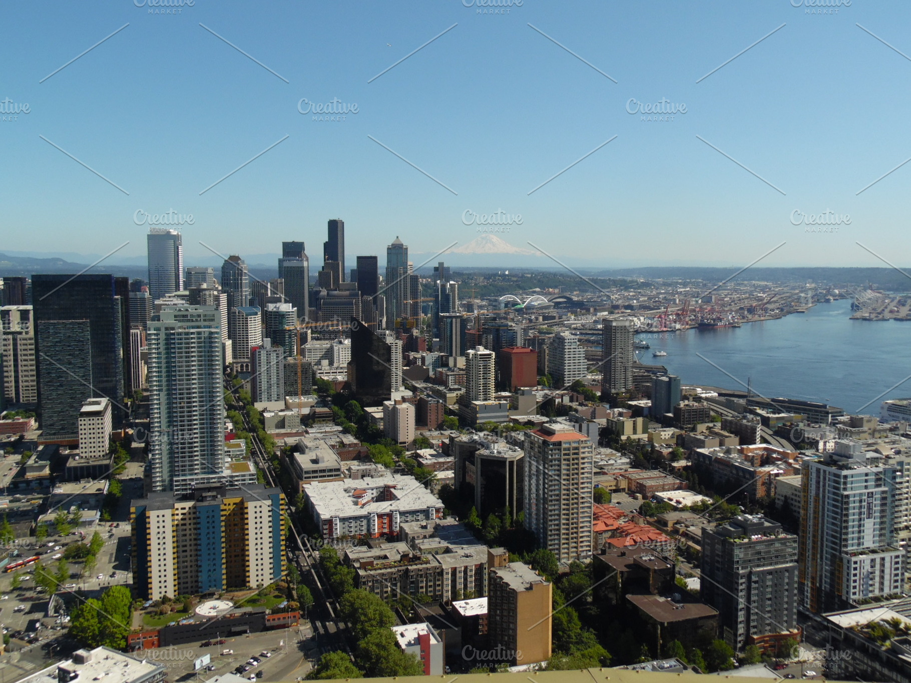Seattle stock photo containing seattle and coffee, an Architecture Photo by Tyler Sanguinette
