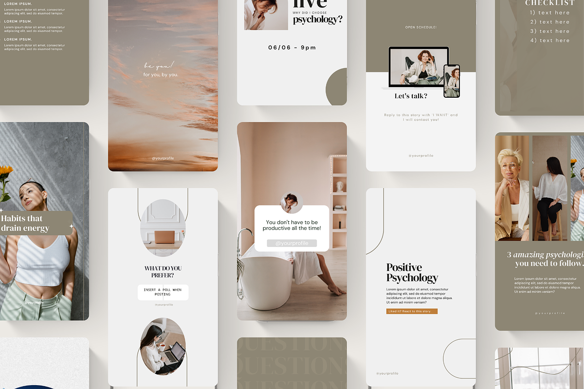Canva bundle for Psychologists, a Social Media Template by loreismachado (Photo 6 of 6)