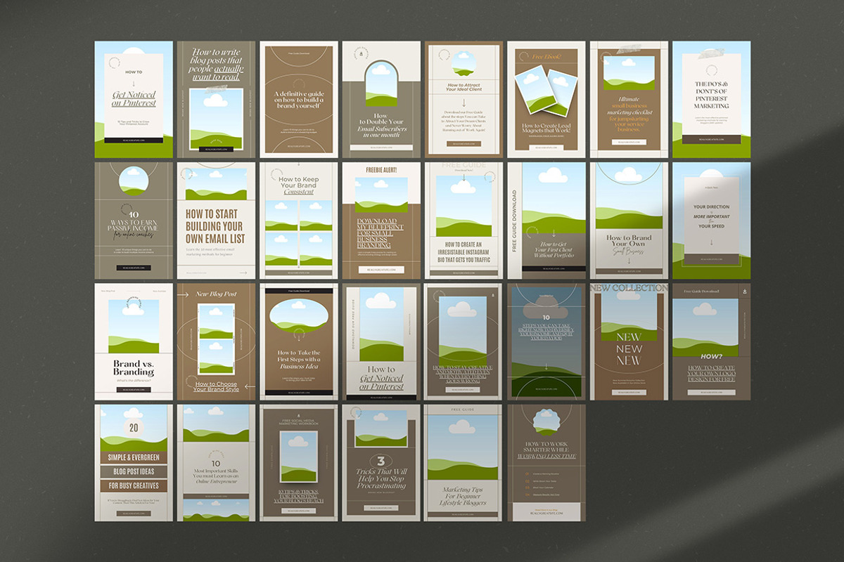 CANVA Aesthetic Pinterest Templates, a Social Media Template by AndrewPixel (Photo 10 of 10)