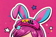 Kawaii Girl Stickers & Illustrations, an Illustration by ETARA by Mea Hau (Thumbnail 8 of 16)