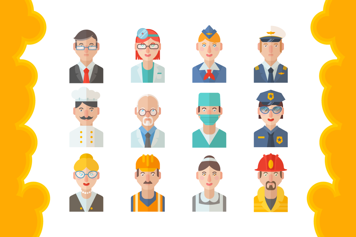 Flat Professions Avatars Icons, an Icon by Yuzach (Photo 6 of 7)