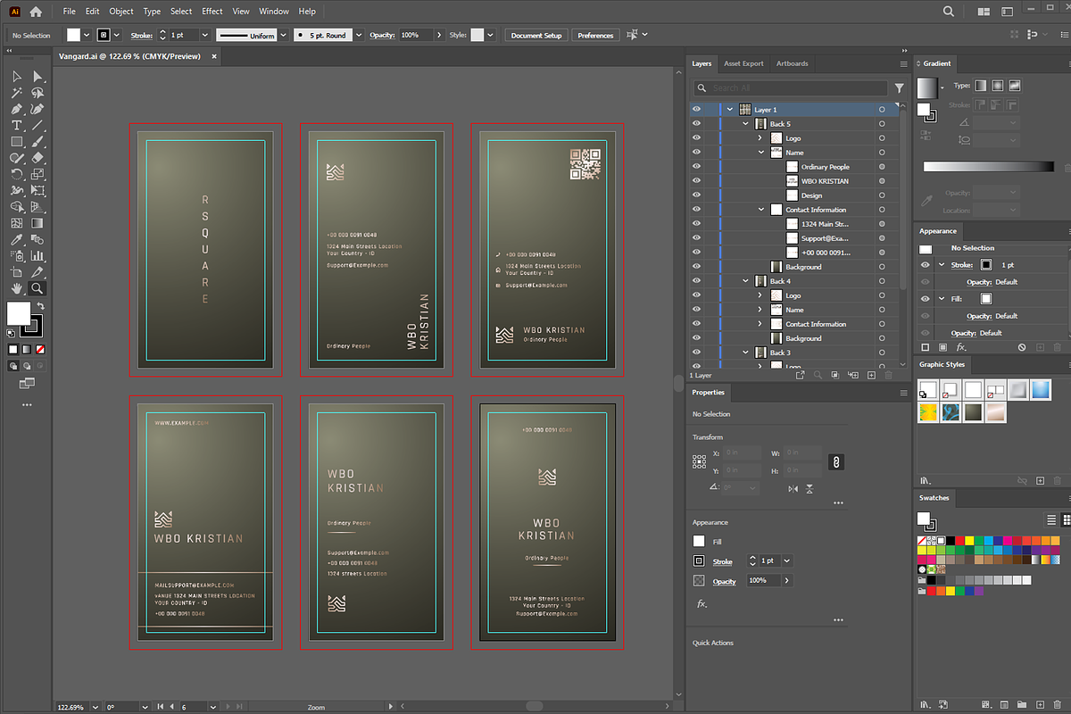 Vangard Business Card - 5 Bundles, a Business Card Template by Ctrl space studio (Photo 7 of 9)