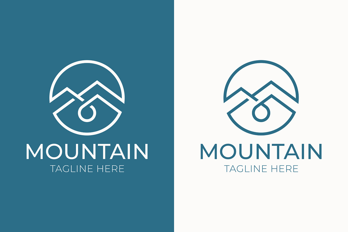 Mountain Logo Water Droplet, a Branding & Logo Template by Signatoro (Photo 1 of 3)