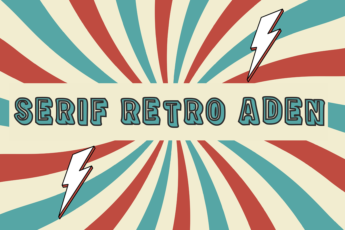 Serif Retro Aden Timeless Vintage, a Sans Serif Font by adenpinkstore (Photo 2 of 7)