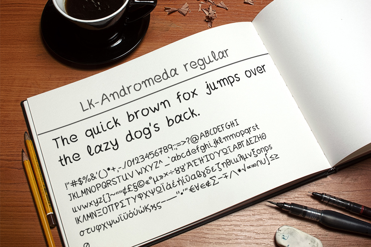 Andromeda Hand Drawn Font preview 2