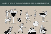 Christmas Goat Doodle Illustrations, a Seasonal Illustration by happpydesign (Thumbnail 5 of 9)
