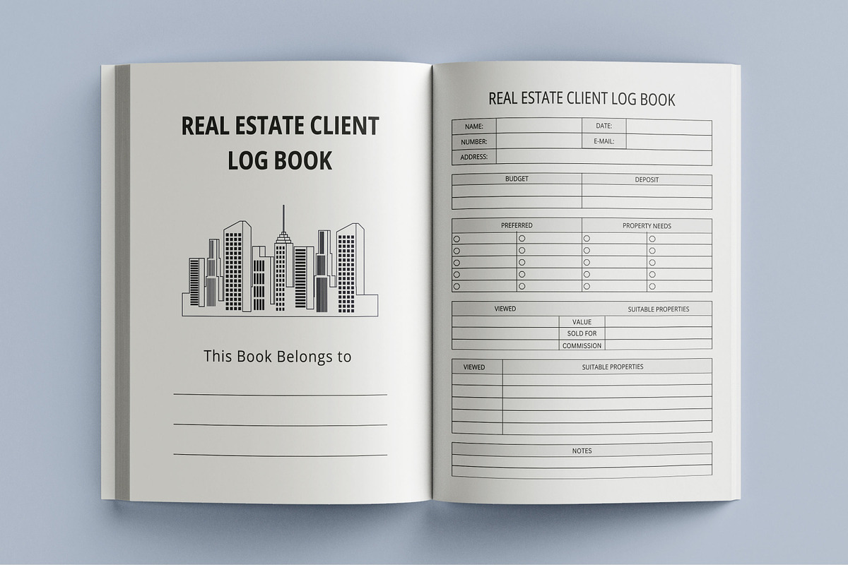 Real Estate Client Log Book, a Print Template by Book2bees (Photo 4 of 4)