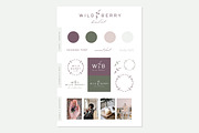 Wild Berry Logo Template Brand Kit, a Branding & Logo Template by CreativeWilderness (Thumbnail 2 of 9)