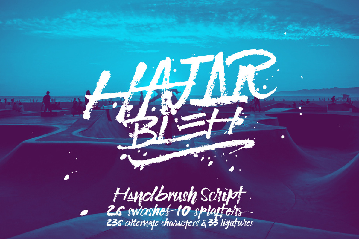 HajarBleh Brush Font