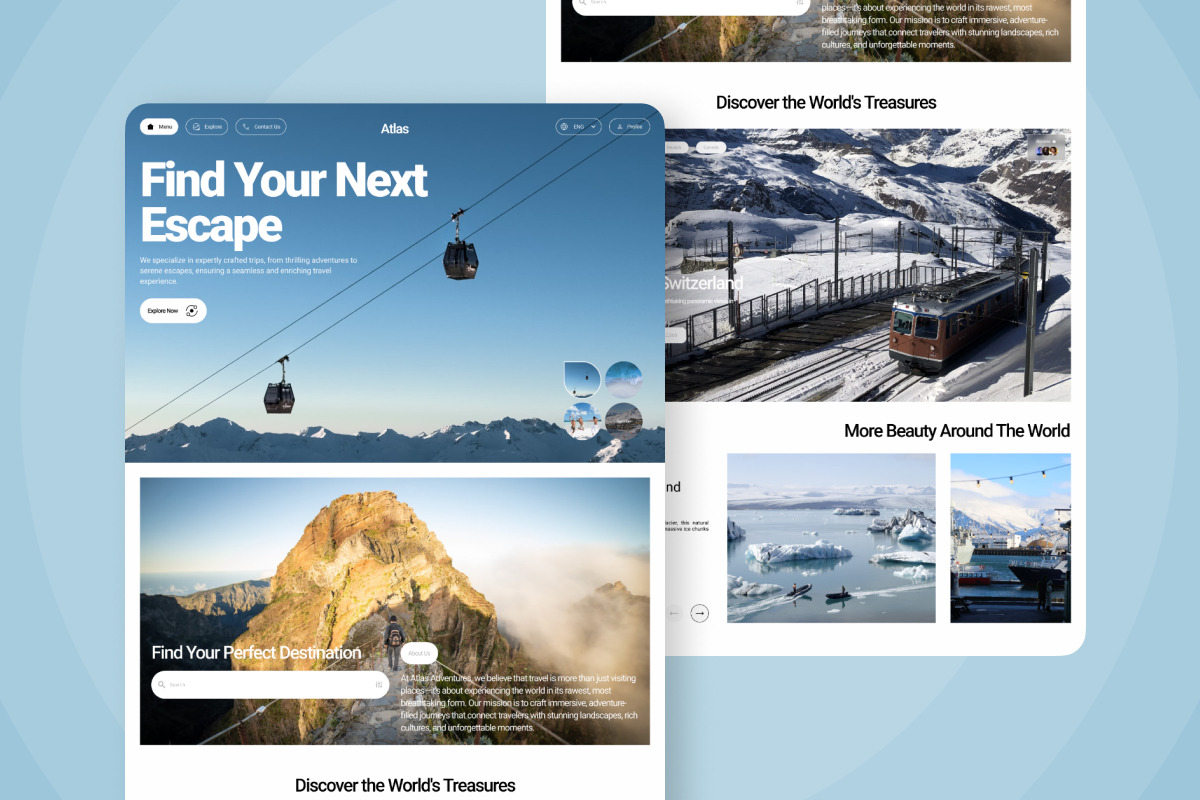 Atlas - Travel Landing Page, a Landing Page Template by productype1 (Photo 4 of 5)