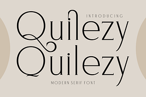 Quilezy Modern Serif Font