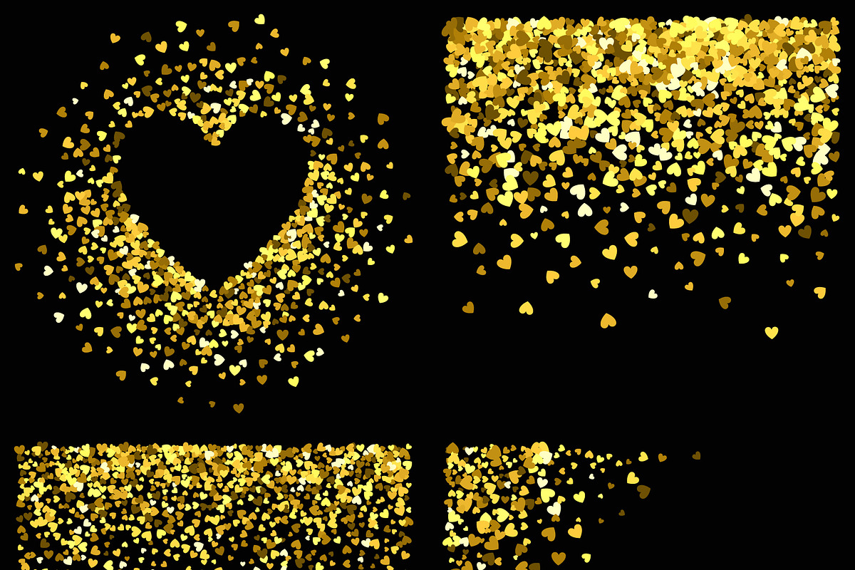 Golden hearts collection, a Pattern Graphic by ekmelica (Photo 12 of 12)