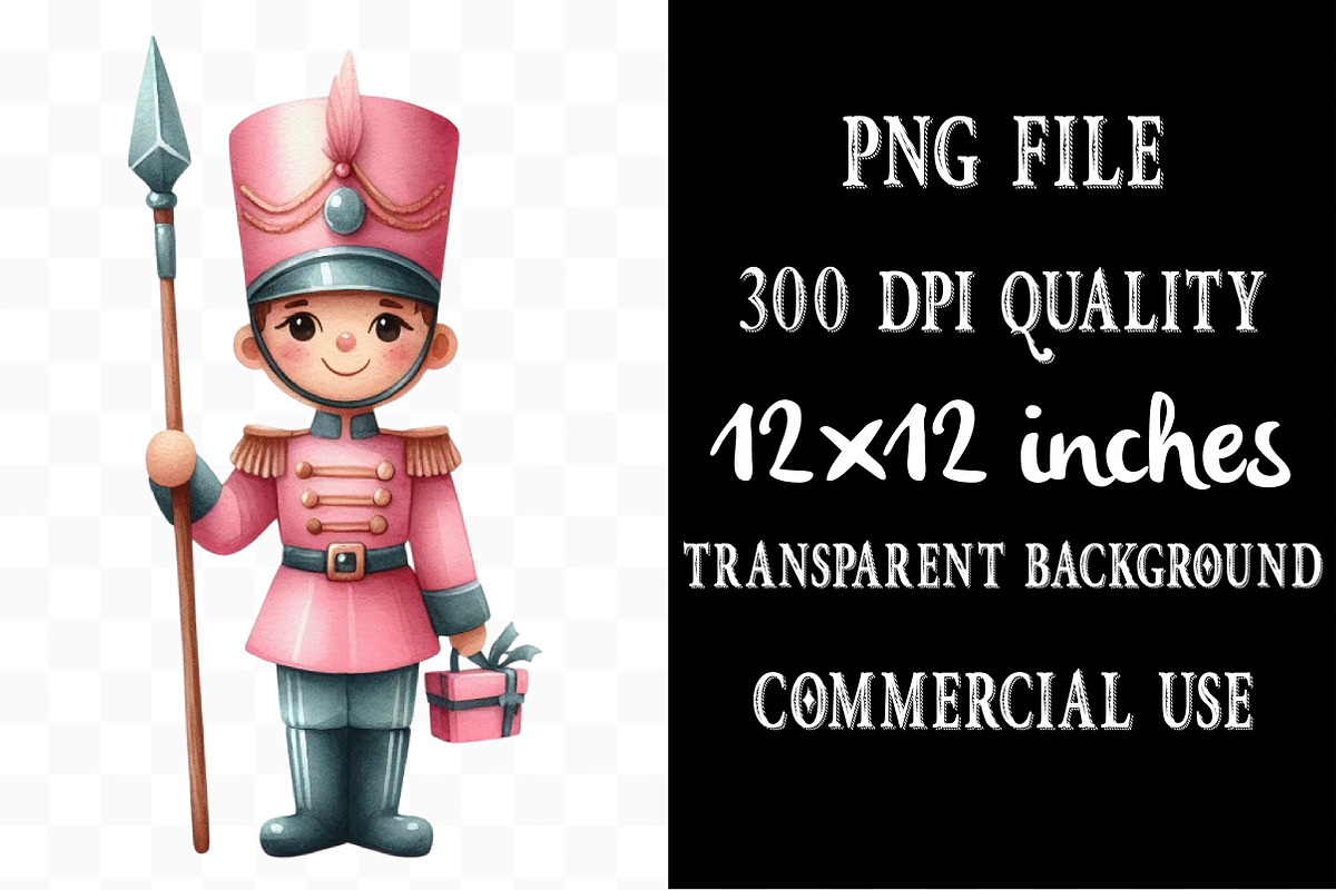 Pink Christmas Watercolor Clipart, an Illustration by Designking (Photo 4 of 5)