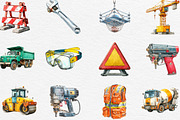 Construction Site Watercolor, an Illustration by Black Bird Studio (Thumbnail 3 of 6)