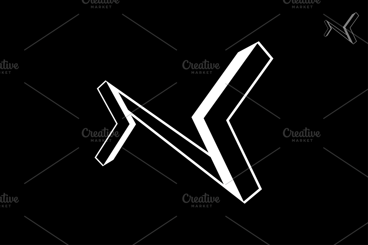 Isometric Letter N Logo, a Branding & Logo Template by Advateik ™ (Photo 1 of 2)