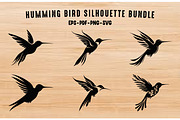 Hummingbird SVG Silhouette Clipart, an Animal Illustration by Gfx Expert Team (Thumbnail 1 of 3)